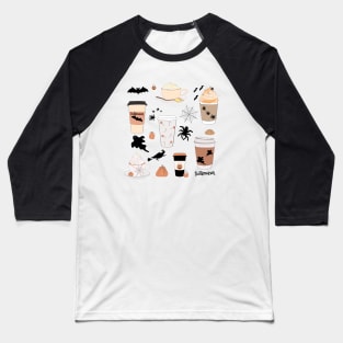 Halloween Coffee Baseball T-Shirt